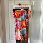 Hutch B1 NWT Anthropologie  Printed Halter Romper Size 8 Color Pink Orange Photo 2