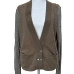 White + Warren 100% Cashmere Colorblock Cardigan Photo 0
