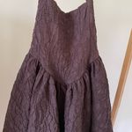 ZARA NWT Textured Halter Neck Drop Waist Corset Mini Dress in Chocolate Brown - M Photo 5