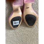 Tony Bianco NWOB  Australia pink pvc square peep toe vinyl mule heels size 5.5 Photo 4