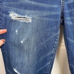 American Eagle ‎ women's dark medium wash ripped skinny super stretch jeans 10 Photo 3