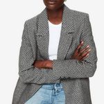 ANINE BING ππ Fishbone Blazer ~ Wool Blend Black & Off-White Print XS Photo 10