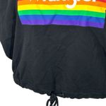 Wrangler Pride Cropped Hoodie Black Rainbow Logo Size Medium LGBTQ+ Photo 4