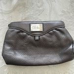 Cole Haan Gray Pewter Leather Clutch 8 x 3.5 Inches Photo 0