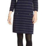 Banana Republic Navy Gray Striped Sweater Dress Photo 0