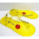 Katy Perry Sandals Womens Size 6 Yellow Jelly Shoes Smiley Face Photo 2