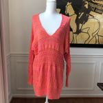 Free People NWT Hot Tropics V-Neck Sweater Pink S Photo 1