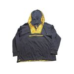 J.Crew NWT Women J.‎ Crew Blue Gold Foil Hood Quarter Zip Sweatshirt Hoodie S Anorak Photo 2