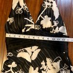 Lyndia Floral Cream and Black Halter, Backless Dress Size 2 Photo 7