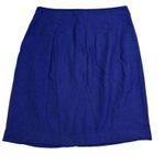 Paul et Duffier A line Full‎ Midi Skirt Royal Blue, Pleated, Career, Size 6 Blue Photo 0