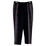 Disturbia Gambit Spliced Check Tapered Trousers size 8 NWT Black Purple Stripe Photo 2