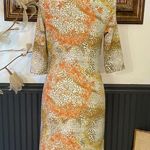 J. McLaughlin 3/4 Length Sleeve Speckled Catalina Cloth Sheath Dress - Sz XS 💚🎀 Photo 4