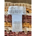 West of Melrose Cropped Knit Crochet Brown Top Festival 70's Boho Y2k Size XS Photo 3