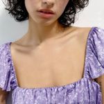 ZARA NEW  lilac satin effect dress Photo 3