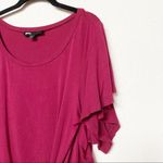 Slate + Willow  Gathered Red Short Sleeve Top Size Large Photo 1