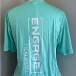 Sport-tek ENGAGE PICKLEBALL mint green SPF 50 shirt small  Photo 1