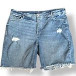 Old Navy  O.G. Straight High-Rise Distressed Denim Cutoff Jean Shorts Dahlia Wash Photo 0
