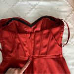 Azazie  Eve Rust Red Sweetheart A Line Prom Dress Evening Gown Satin Feminine Photo 9