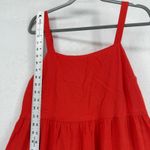 FRNCH Paris Women's Tiered Maxi Dress Orange Sleeveless Linen Blend Summer L Photo 2