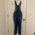 Old Navy EUC | women’s ripped distressed medium wash denim overalls — size 2 Photo 6