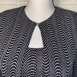 Vintage Y2k 90s Glitter Patterned 2 Piece Tank & Cardigan Set, Black/Silver, S Photo 3