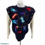 Bonnie Boerer Rare Vintage Nautical Yacht Sweater Size S NEW Blue Photo 7