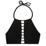 PINK - Victoria's Secret PINK Victoria’s Secret High Neck Cage Front Halter Crop Swim Top XS Photo 0