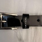 Tahari  Black shiny belt with silver hardware Photo 0