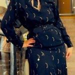 Vtg Witch moon midi dress black Size M Photo 0