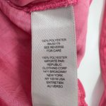 Catherine Malandrino  coral satin smocked split V neck puff long sleeve blouse Photo 6