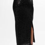 Pink Lily Own The Night Black Sequin Maxi Skirt Photo 5