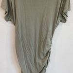 Bobi  Olive Midi Dress side scrunchie NWT short sleeve Photo 1