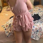 Altar'd State Pink Ruffler Altar’d State Romper Photo 1