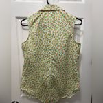 Lands' End Citrus Print Sleeveless Blouse White Size 4 Photo 2
