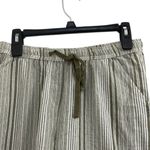 Croft & Barrow Capri Pants Elastic Drawstring Stripes Grunge Earth Tone Sz S NWT Photo 4