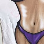 vtg Ladies purple bikini cotton beach cover up oversized shirt size large Photo 4