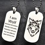 “I Am Wolf…” Silver Necklace New in Packaging Photo 0