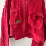 Free People  Red Zip Up Hoodie Photo 5