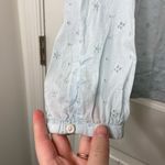 J.Crew EUC  women’s pale light blue embroidered ruffle long‎ sleeve blouse small Photo 2