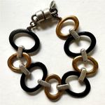 Chico's black and gold tone link bracelet Photo 0