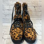 Wild Diva  Platform Combat Boots Faux Suede Animal Print-8 Photo 2