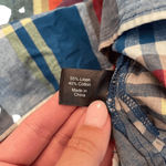 Lane Bryant NWT Madras Off Shoulder Linen Top 18/20P 97F Photo 5