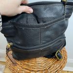 Fossil  Morgan Traveler Black Soft Pebble Leather Organizer Crossbody‎ Bag Brown Photo 2