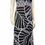 White House | Black Market  Abstract Print Strapless Tube Maxi Silhouette Dress Photo 1