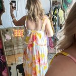 Free People  Moonshine Midi Dress Floral Yellow White Medium Photo 6