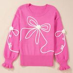 Bow Sweater Pink Photo 1