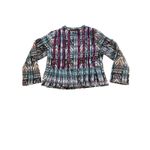 Soft Surroundings Jacket MP Petite Quilted Boheme Voile Peplum Open Sequined Photo 6