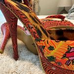 Iron fist LOCO KOKO PLATFORM HEELS Long Gone Orange Print w/ Charm on Strap sz 9 Photo 6