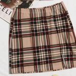 SheIn plaid beige bodycon skirt Photo 0