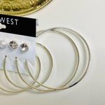Nine West Silver Hoops & Studs Set Photo 4